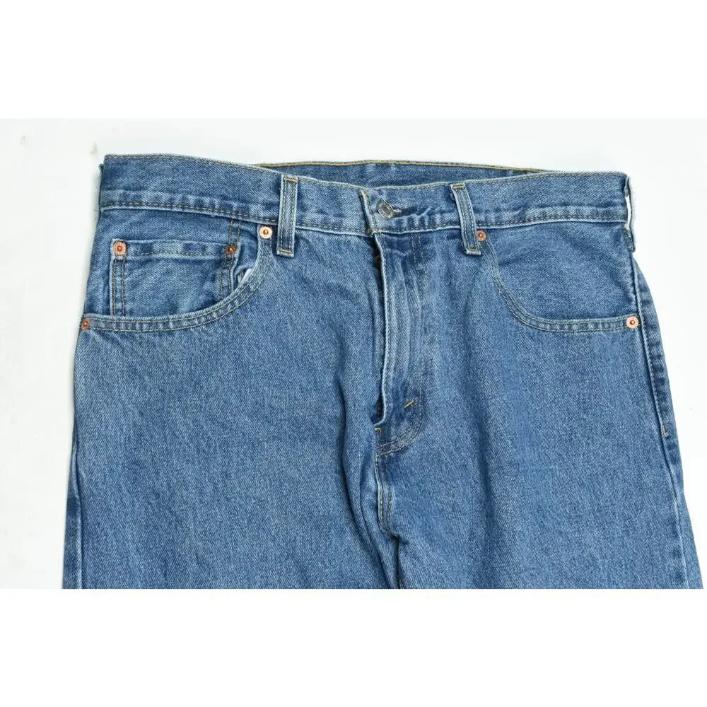 Levis 517 Boot Cut Jeans Mens 33x34 Blue Slim Fit High Rise Cotton Denim